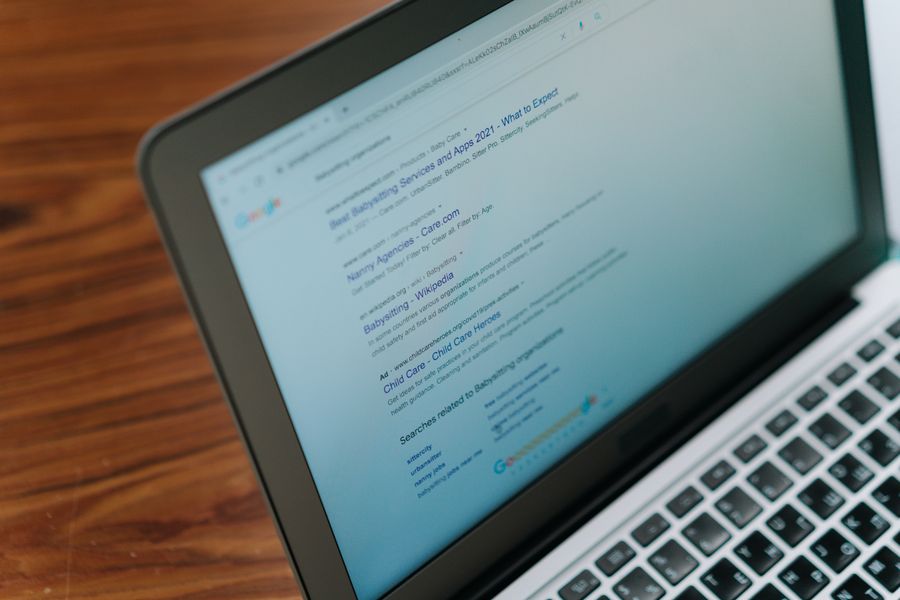 Recherche Google sur ordinateur